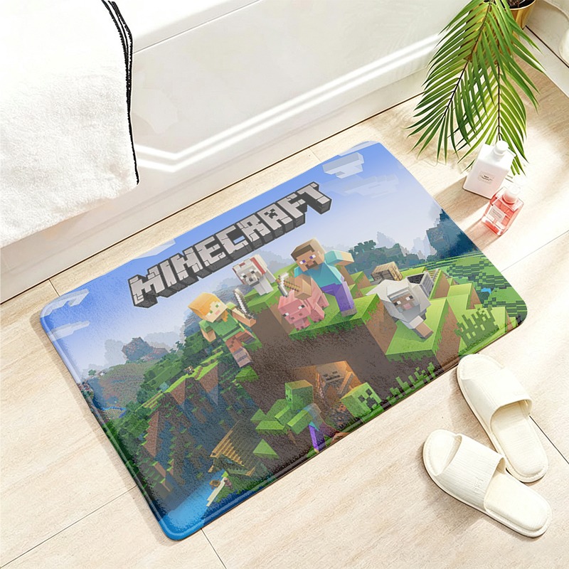 Party Games Good - Minecrafted Flannel Floor Mats Bathroom Soft