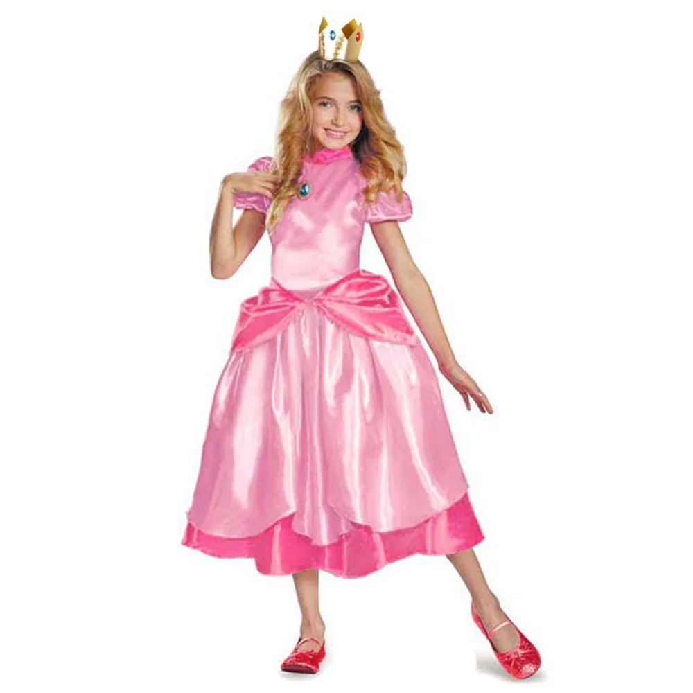 Party Games Kids - Little Princess Peach Super Bros Costumes