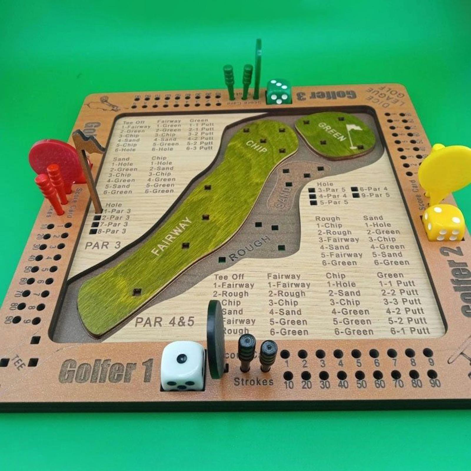 Golf Dice Game Wooden Challeng - Party Games Console 评论和价格