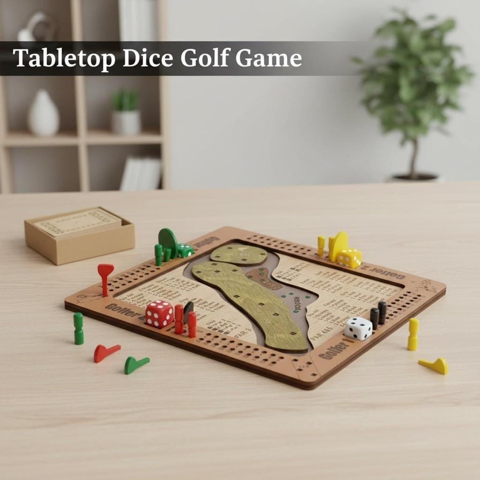 Golf Dice Game Wooden Challeng - Party Games Console 评论和价格