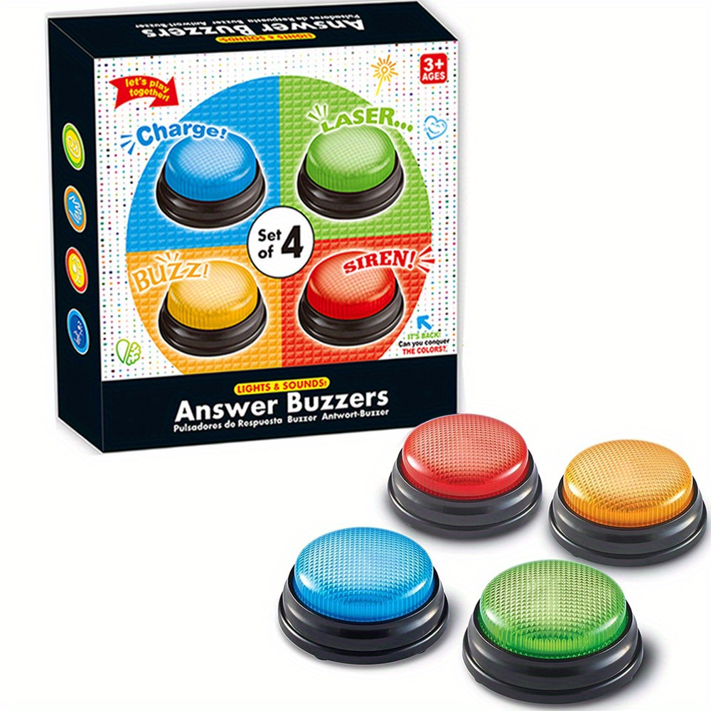 4pcs Lights and Sounds Buzzers - Party Games Quiz 评论和价格