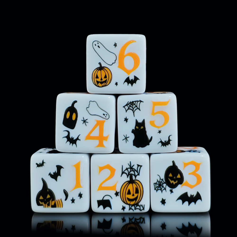 12Pcs 16MM White Acrylic Print - Party Games Console 评论和价格