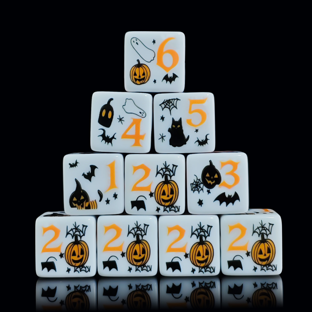 12Pcs 16MM White Acrylic Print - Party Games Console 评论和价格