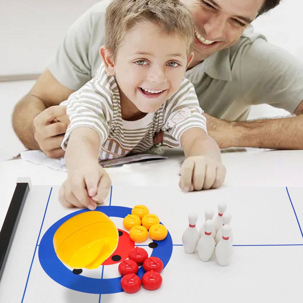 New Mini Curling&Bowling Table - Party Games Console 评论和价格